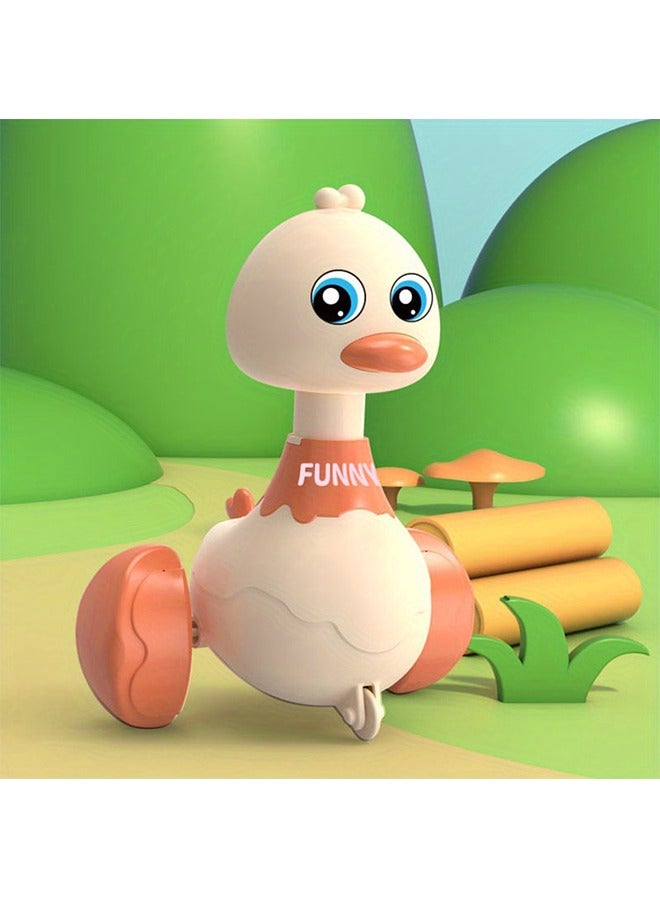 Cute Duck Push Rocking Toy Car, Cartoon Parent-Child Interactive Educational Toy, Interactive Early Education Learning Toy For Boys And Girls, No Batteries Required Before Pressing - Image 3